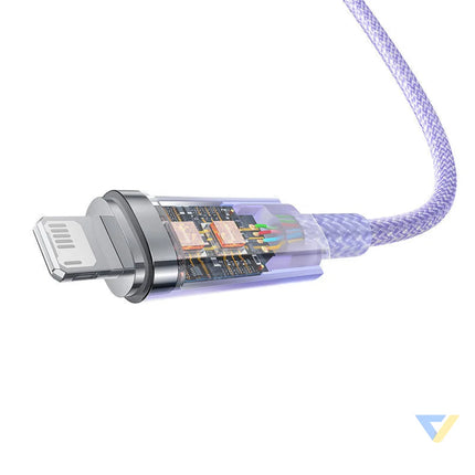 Fast Charging cable Baseus USB A to Lightning Explorer Series 1m 2.4A (purple) USB to Lightning