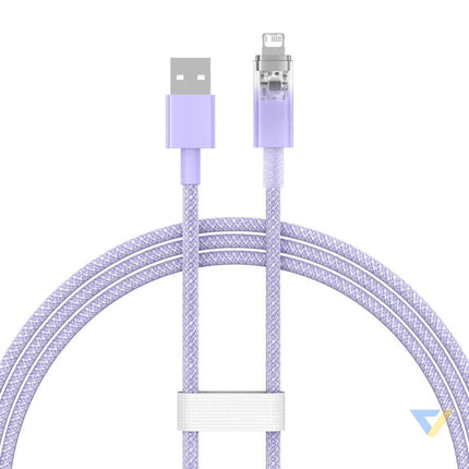 Fast Charging cable Baseus USB A to Lightning Explorer Series 1m 2.4A (purple) USB to Lightning