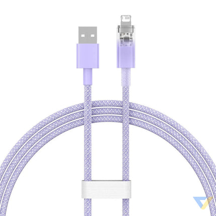 Fast Charging cable Baseus USB A to Lightning Explorer Series 1m 2.4A (purple) USB to Lightning