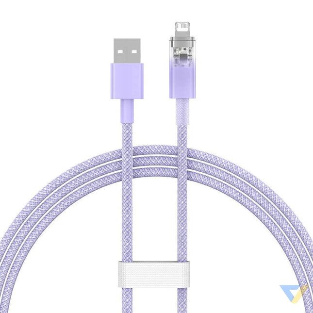 Fast Charging cable Baseus USB A to Lightning Explorer Series 1m 2.4A (purple) USB to Lightning