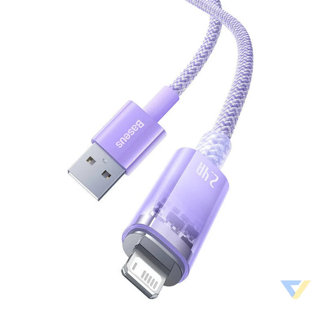 Fast Charging cable Baseus USB A to Lightning Explorer Series 1m 2.4A (purple) USB to Lightning