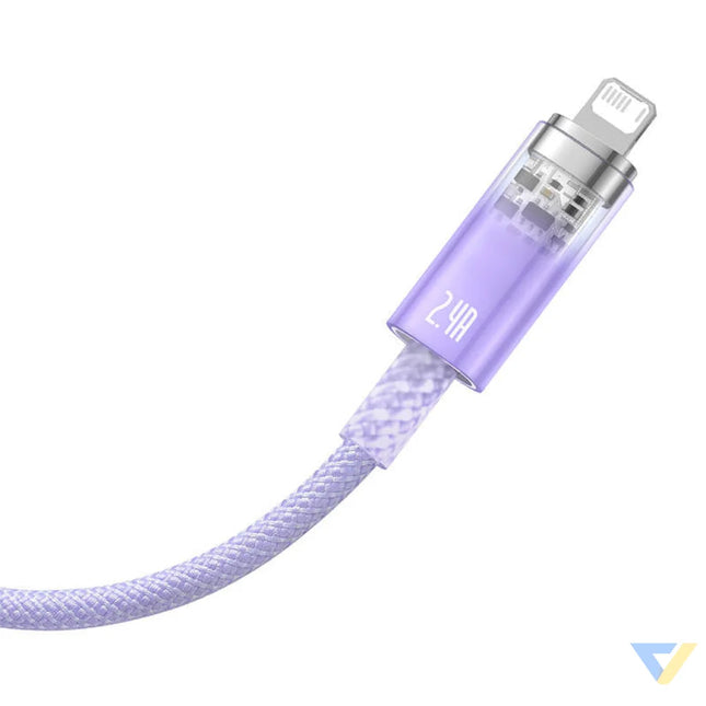 Fast Charging cable Baseus USB A to Lightning Explorer Series 1m 2.4A (purple) USB to Lightning