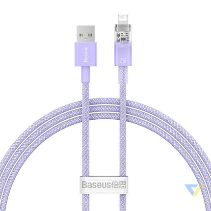 Fast Charging cable Baseus USB A to Lightning Explorer Series 1m 2.4A (purple) USB to Lightning