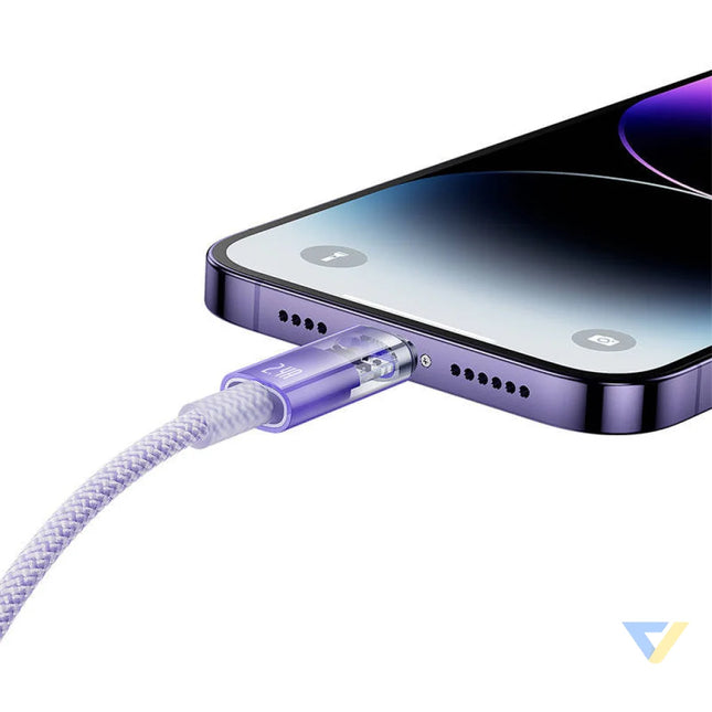 Fast Charging cable Baseus USB A to Lightning Explorer Series 1m 2.4A (purple) USB to Lightning