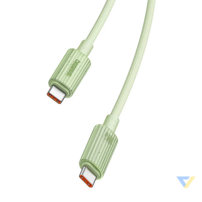 Fast Charging cable Baseus USB C to USB C Habitat Series 1m 100W (green) USB C to USB C