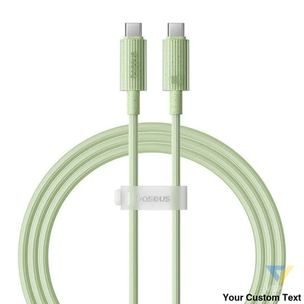Fast Charging cable Baseus USB C to USB C Habitat Series 1m 100W (green) USB C to USB C