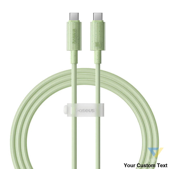 Fast Charging cable Baseus USB C to USB C Habitat Series 1m 100W (green) USB C to USB C