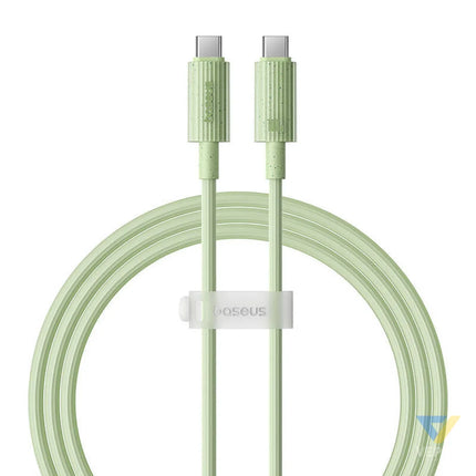Fast Charging cable Baseus USB C to USB C Habitat Series 1m 100W (green) USB C to USB C