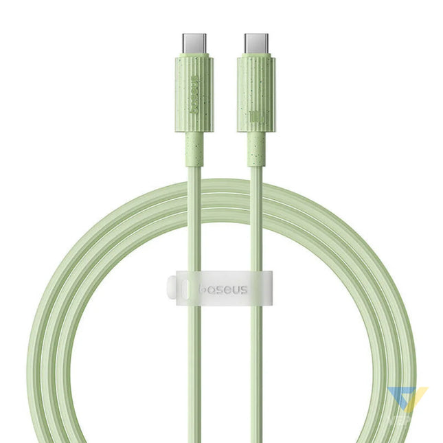 Fast Charging cable Baseus USB C to USB C Habitat Series 1m 100W (green) USB C to USB C