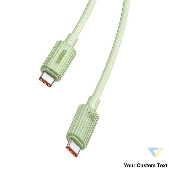 Fast Charging cable Baseus USB C to USB C Habitat Series 1m 100W (green) USB C to USB C