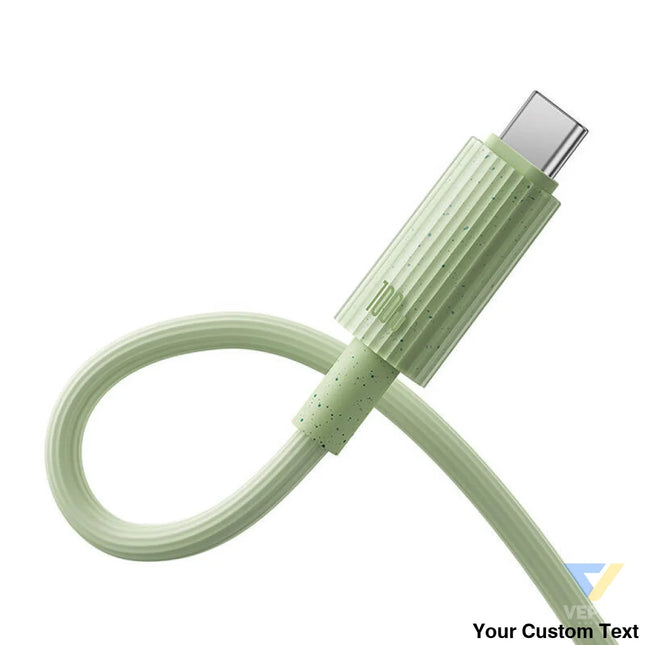Fast Charging cable Baseus USB C to USB C Habitat Series 1m 100W (green) USB C to USB C