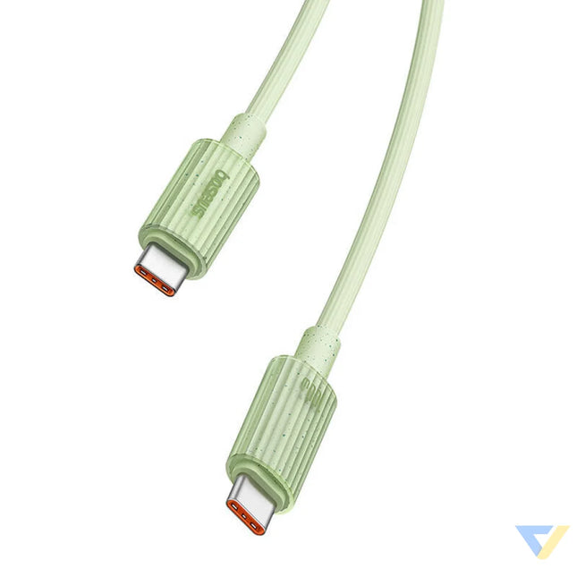 Fast Charging cable Baseus USB C to USB C Habitat Series 1m 100W (green) USB C to USB C