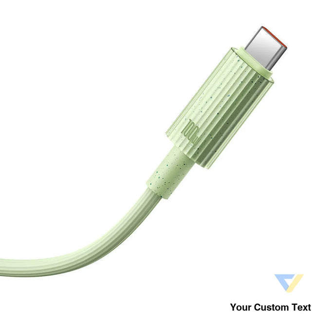 Fast Charging cable Baseus USB C to USB C Habitat Series 1m 100W (green) USB C to USB C