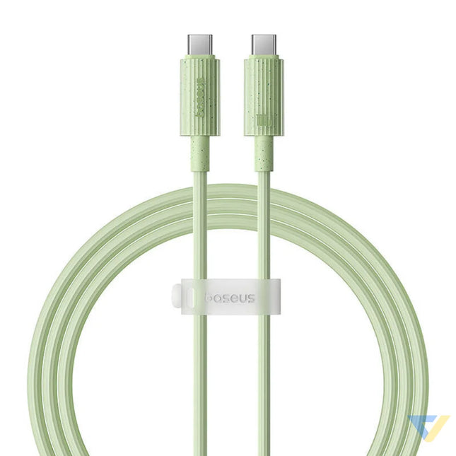 Fast Charging cable Baseus USB C to USB C Habitat Series 1m 100W (green) USB C to USB C