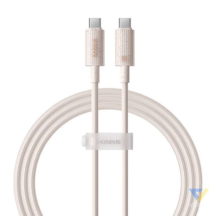 Fast Charging cable Baseus USB C to USB C Habitat Series 1m 100W (pink) USB C to USB C