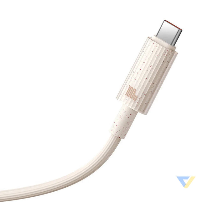 Fast Charging cable Baseus USB C to USB C Habitat Series 1m 100W (pink) USB C to USB C