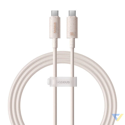Fast Charging cable Baseus USB C to USB C Habitat Series 1m 100W (pink) USB C to USB C