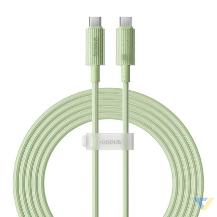 Fast Charging cable Baseus USB C to USB C Habitat Series 2m 100W (green) USB C to USB C