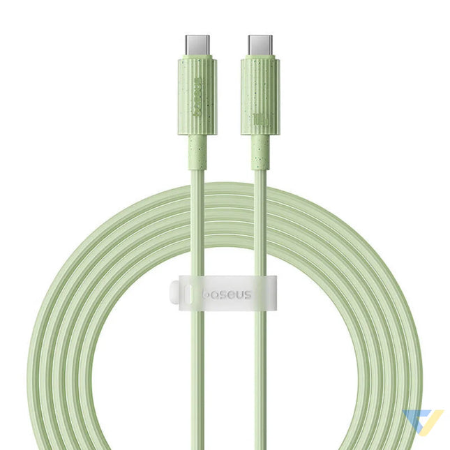 Fast Charging cable Baseus USB C to USB C Habitat Series 2m 100W (green) USB C to USB C