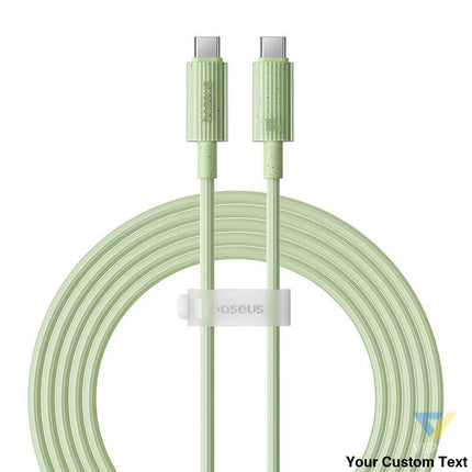 Fast Charging cable Baseus USB C to USB C Habitat Series 2m 100W (green) USB C to USB C