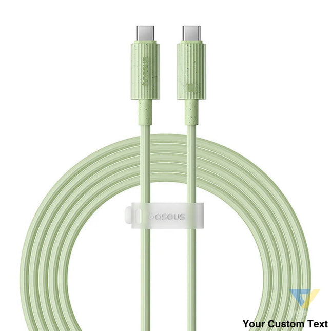 Fast Charging cable Baseus USB C to USB C Habitat Series 2m 100W (green) USB C to USB C