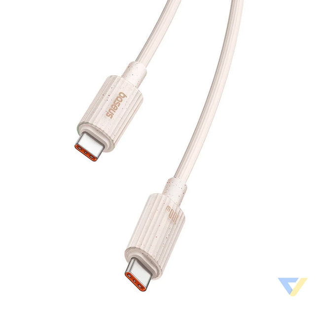 Fast Charging cable Baseus USB C to USB C Habitat Series 2m 100W (pink) USB C to USB C