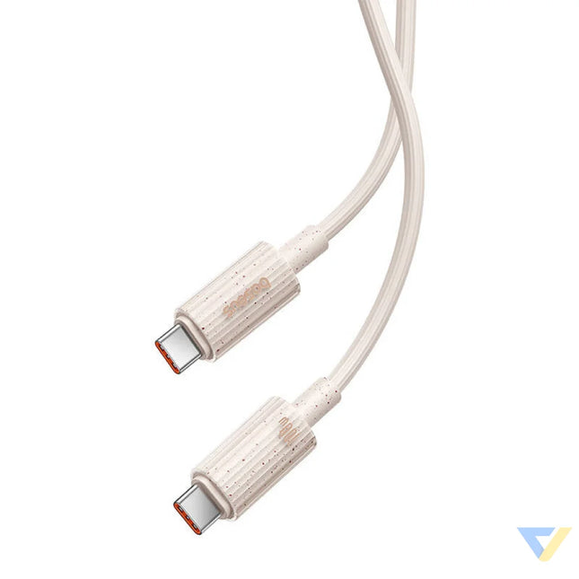 Fast Charging cable Baseus USB C to USB C Habitat Series 2m 100W (pink) USB C to USB C