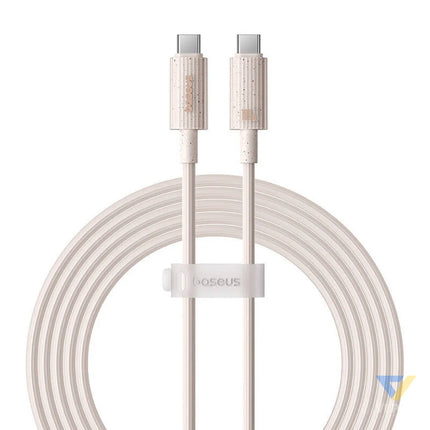 Fast Charging cable Baseus USB C to USB C Habitat Series 2m 100W (pink) USB C to USB C