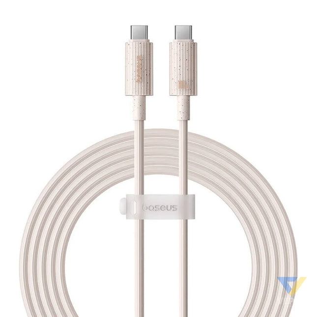 Fast Charging cable Baseus USB C to USB C Habitat Series 2m 100W (pink) USB C to USB C