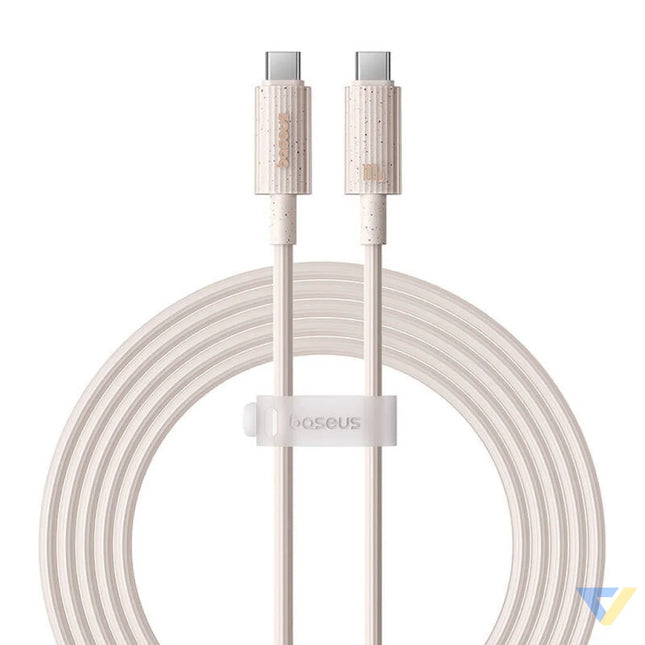 Fast Charging cable Baseus USB C to USB C Habitat Series 2m 100W (pink) USB C to USB C