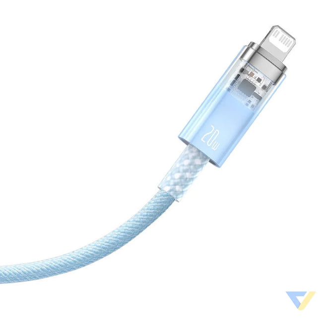 Fast Charging cable Baseus USB C to Lightning Explorer Series 1m 20W (blue) USB C to Lightning