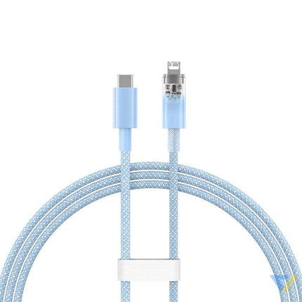 Fast Charging cable Baseus USB C to Lightning Explorer Series 1m 20W (blue) USB C to Lightning
