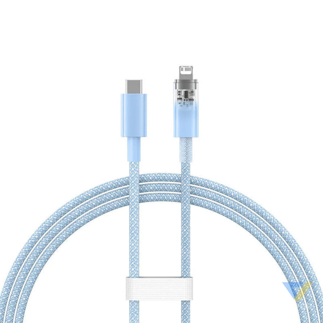 Fast Charging cable Baseus USB C to Lightning Explorer Series 1m 20W (blue) USB C to Lightning