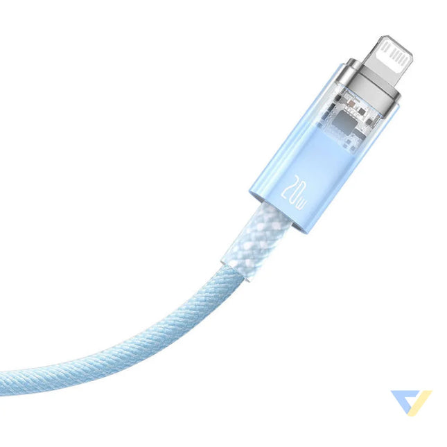 Fast Charging cable Baseus USB C to Lightning Explorer Series 1m 20W (blue) USB C to Lightning