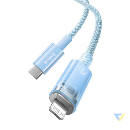 Fast Charging cable Baseus USB C to Lightning Explorer Series 1m 20W (blue) USB C to Lightning