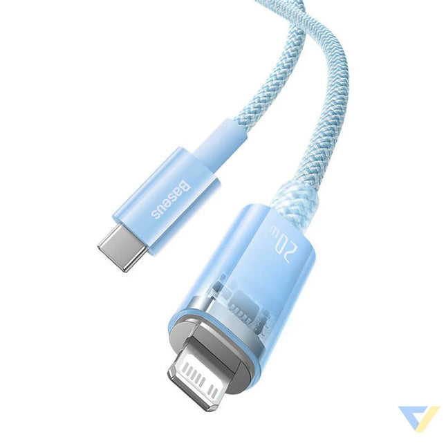 Fast Charging cable Baseus USB C to Lightning Explorer Series 1m 20W (blue) USB C to Lightning