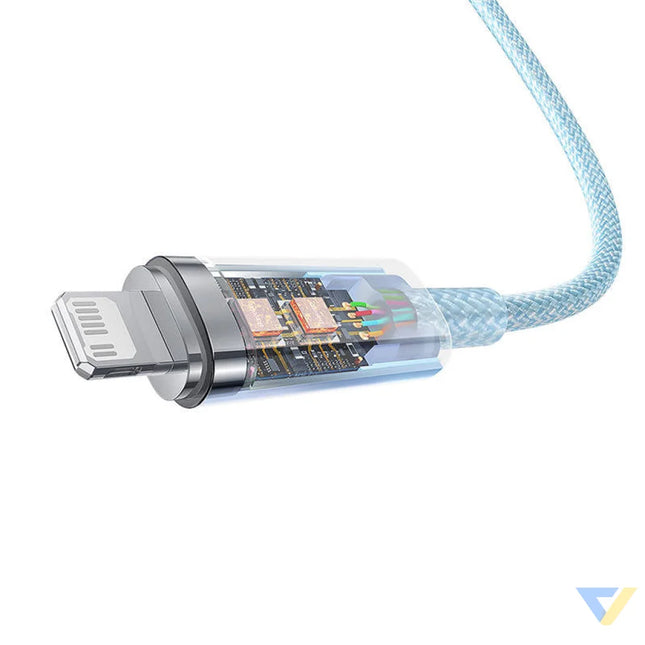 Fast Charging cable Baseus USB C to Lightning Explorer Series 1m 20W (blue) USB C to Lightning