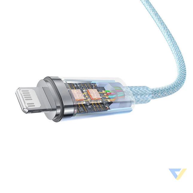 Fast Charging cable Baseus USB C to Lightning Explorer Series 1m 20W (blue) USB C to Lightning