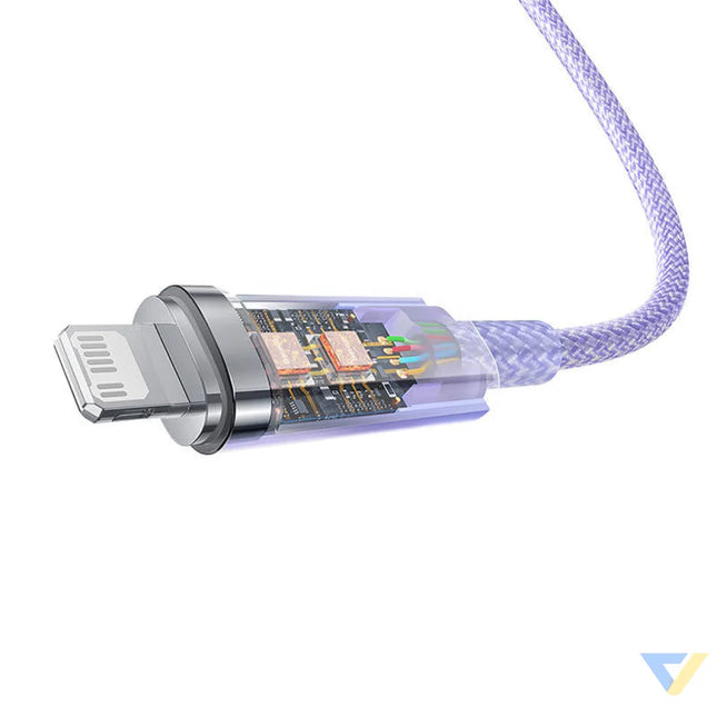 Fast Charging cable Baseus USB C to Lightning Explorer Series 1m 20W (purple) USB C to Lightning