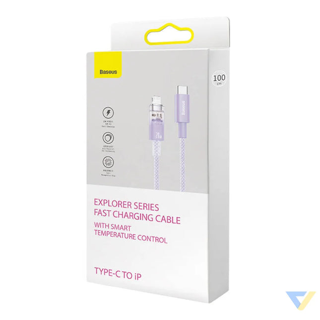 Fast Charging cable Baseus USB C to Lightning Explorer Series 1m 20W (purple) USB C to Lightning