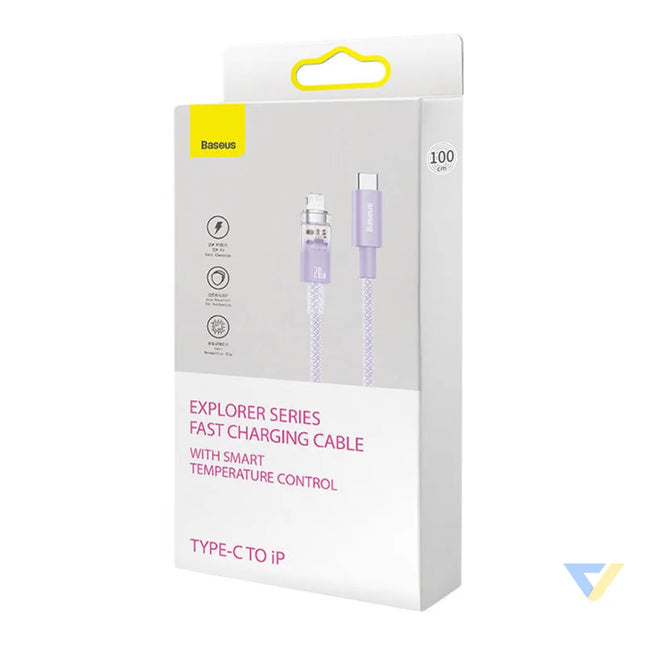 Fast Charging cable Baseus USB C to Lightning Explorer Series 1m 20W (purple) USB C to Lightning