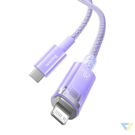 Fast Charging cable Baseus USB C to Lightning Explorer Series 1m 20W (purple) USB C to Lightning