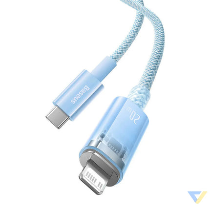 Fast Charging cable Baseus USB C to Lightning Explorer Series 2m 20W (blue) USB C to Lightning