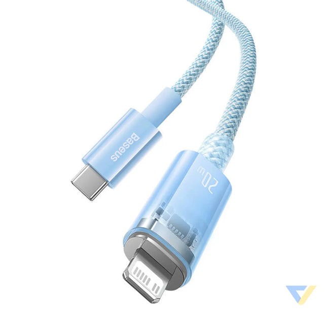 Fast Charging cable Baseus USB C to Lightning Explorer Series 2m 20W (blue) USB C to Lightning