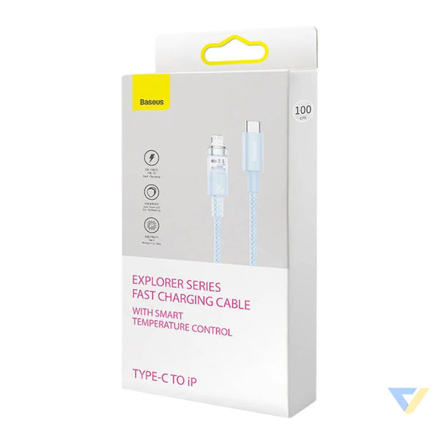 Fast Charging cable Baseus USB C to Lightning Explorer Series 2m 20W (blue) USB C to Lightning