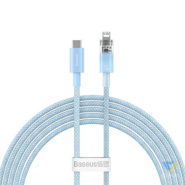 Fast Charging cable Baseus USB C to Lightning Explorer Series 2m 20W (blue) USB C to Lightning