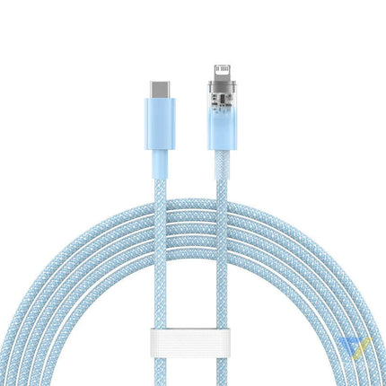 Fast Charging cable Baseus USB C to Lightning Explorer Series 2m 20W (blue) USB C to Lightning