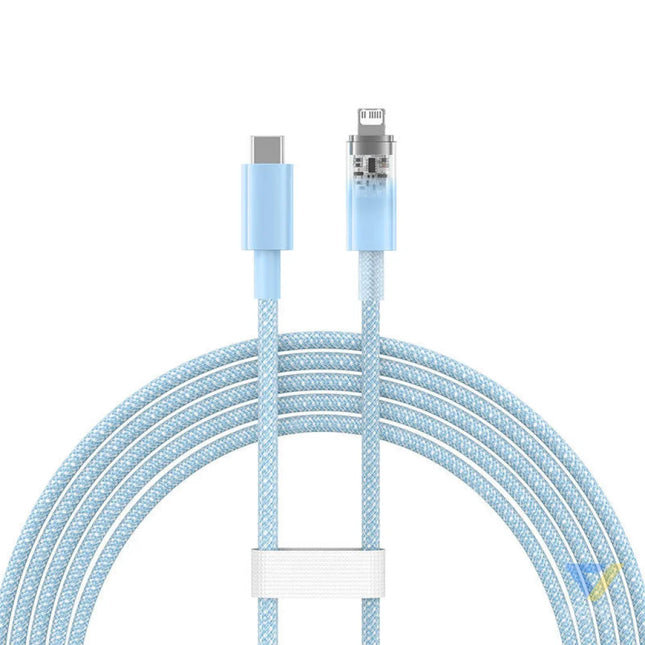 Fast Charging cable Baseus USB C to Lightning Explorer Series 2m 20W (blue) USB C to Lightning