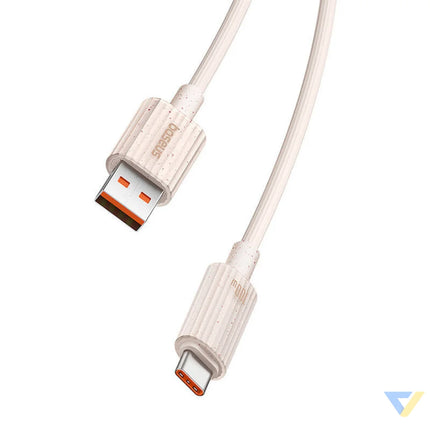 Fast Charging cable Baseus USB to USB C Habitat Series 1m 100W (pink) USB C to USB C