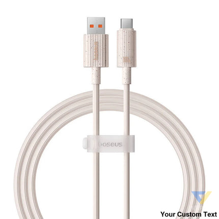 Fast Charging cable Baseus USB to USB C Habitat Series 1m 100W (pink) USB C to USB C